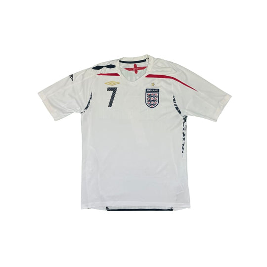 Maillot football vintage Angleterre domicile #7 Beckham saison - Umbro - Angleterre