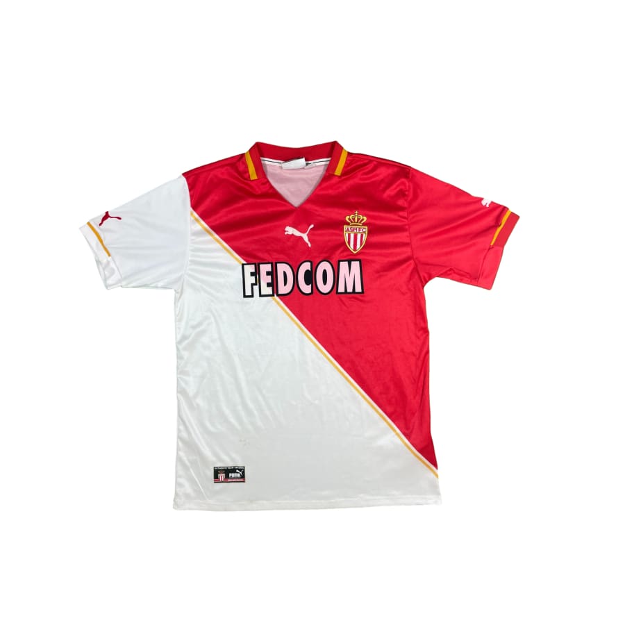 Maillot Vintage AS Monaco – Adidas, Domicile, Avant 2000 – Taille S (occasion)