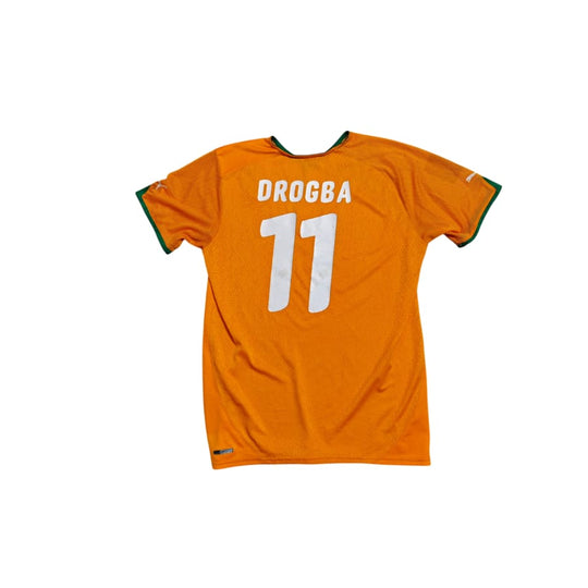 Maillot football vintage domicile Côte d’Ivoire #11 Drogba saison 2012-2013 - Maillots de foot vintage / rétro - The Football Market