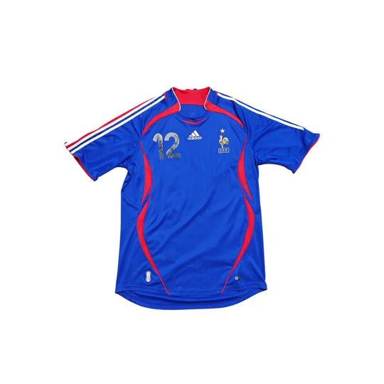 Maillot football vintage Équipe de France #12 Henry domicile saison 2006 - Adidas - Equipe de France