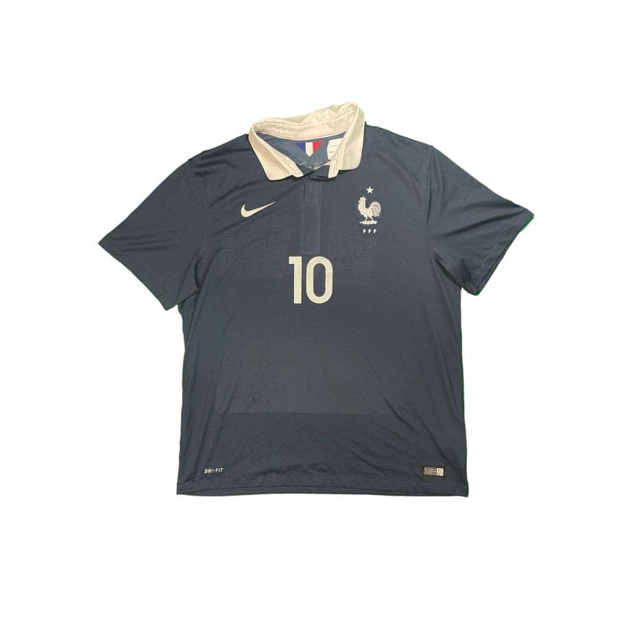 Maillot football vintage Equipe de France domicile #10 Benzema saison  2014-2015
