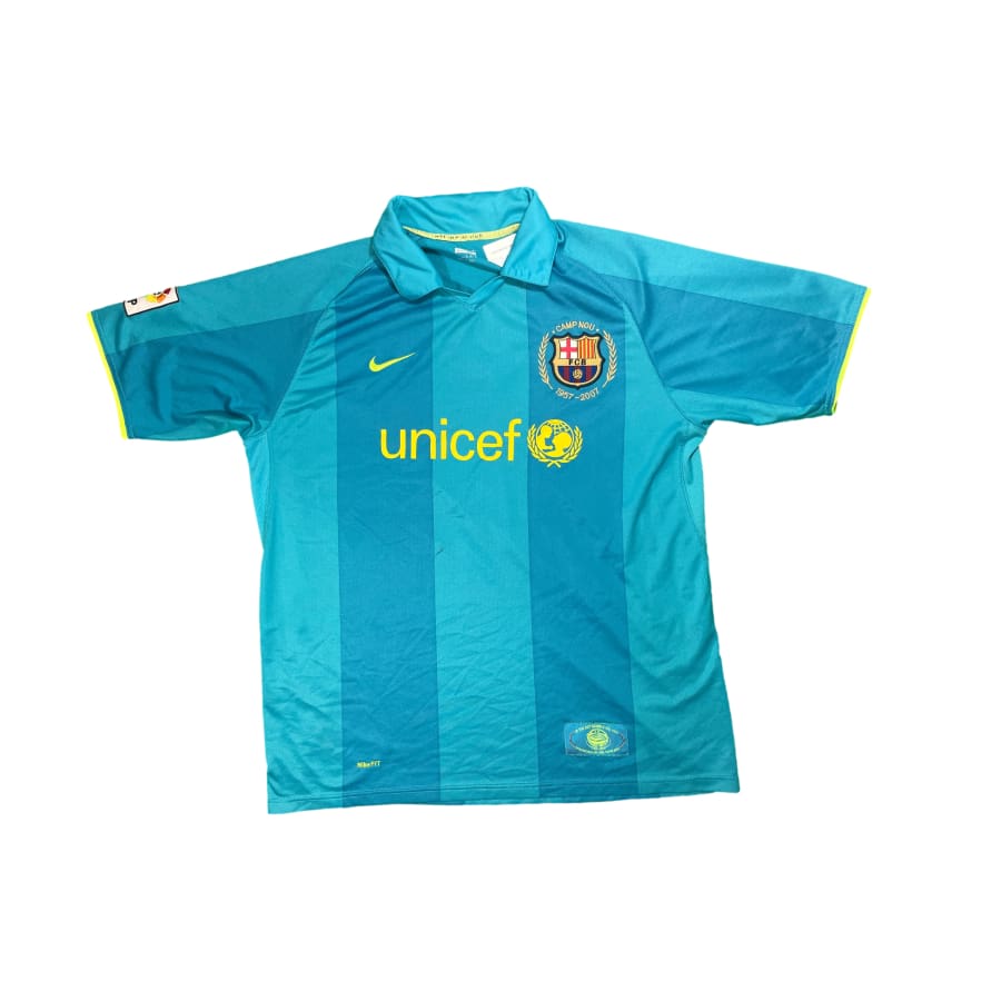 Maillot Vintage FC Barcelone – Manches Longues, Taille L, Bleu, N°14 (Barça)