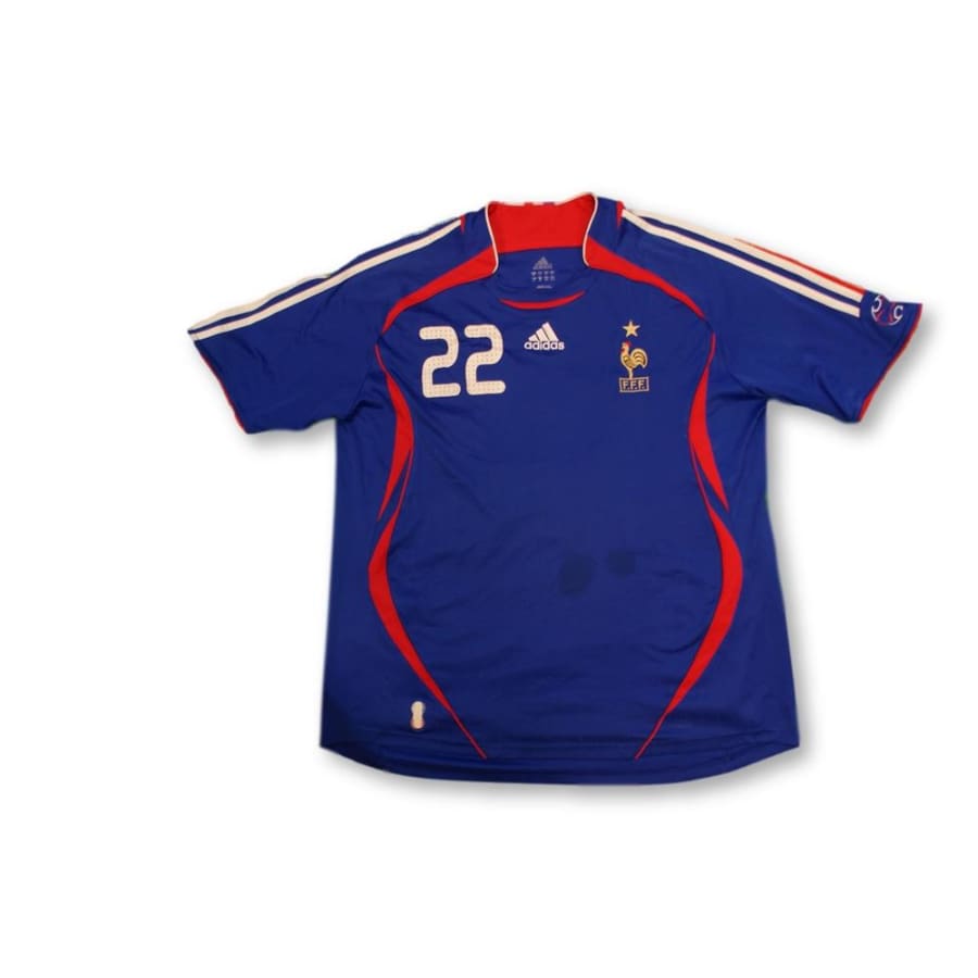 Maillot football vintage Equipe de France #7 Ribery domicile