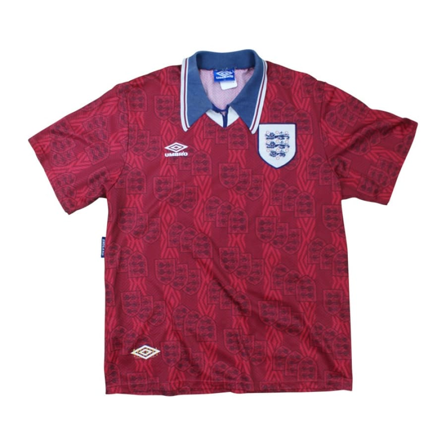Maillot De Football Angleterre Homme Taille L Rouge - Manches Longues Rétro Umbro - Occasion