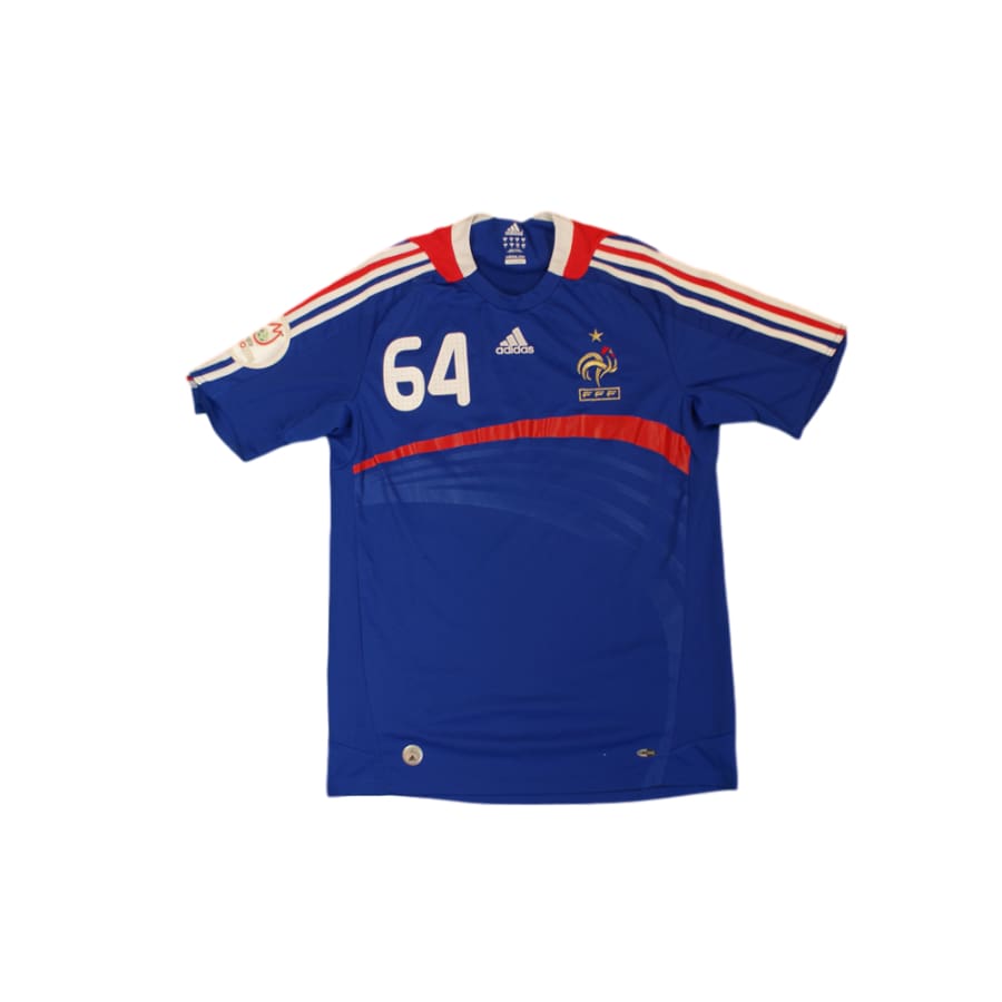 Maillot football vintage Equipe de France domicile #13 Evra saison 2008 Maillot football vintage Equipe de France domicile #13 Evra saison 2008
