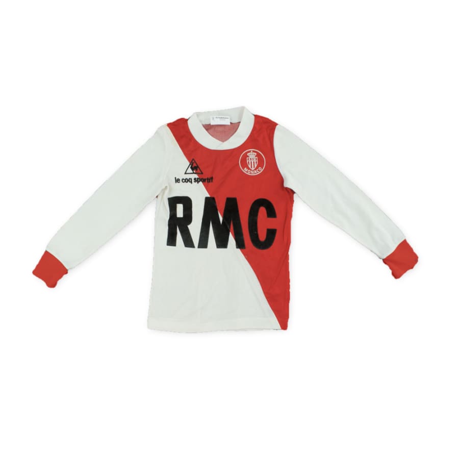 Ancien Maillot FOOTBALL Equipe AS MONACO sponsor BALLY ca. 1982 Taille 12 ans