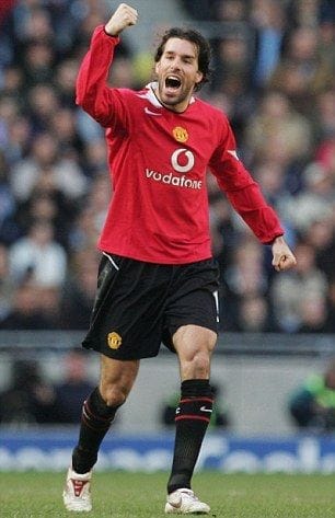 maillot vintage manchester united ruud van nistelrooy