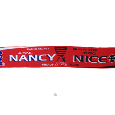 Echarpe de foot rétro Finale Coupe de la Ligue 2006 Nancy / Nice 2005-2006 - Officiel - AS Nancy Lorraine