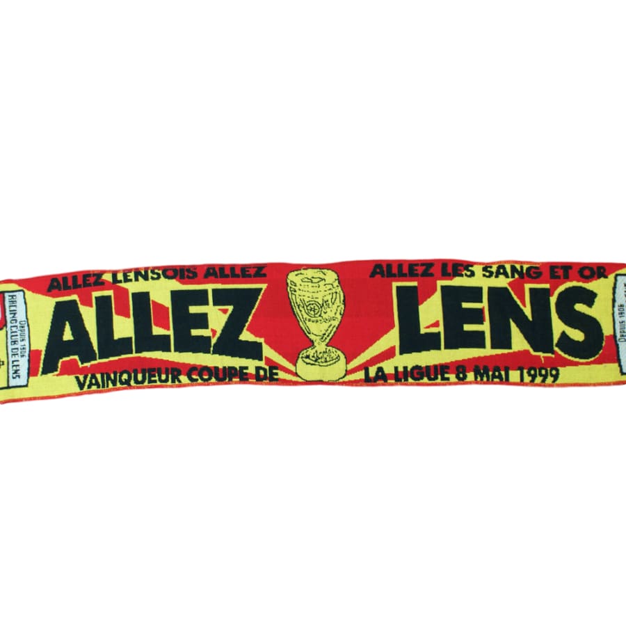 Echarpe de foot rétro RC Lens Vainqueur Coupe de la Ligue 1998-1999 - Officiel - RC Lens