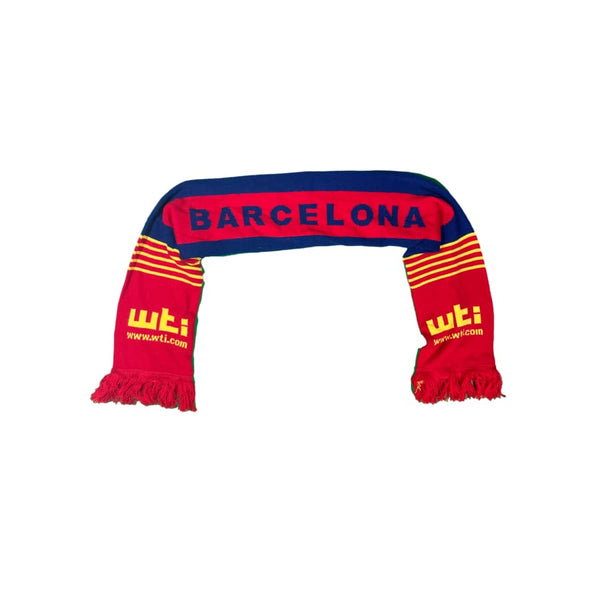 Lot 2 echarpe supporter Fc Barcelona vintage Football ancien Barca Lot 2 echarpe supporter Fc Barcelona vintage Football ancien Barca