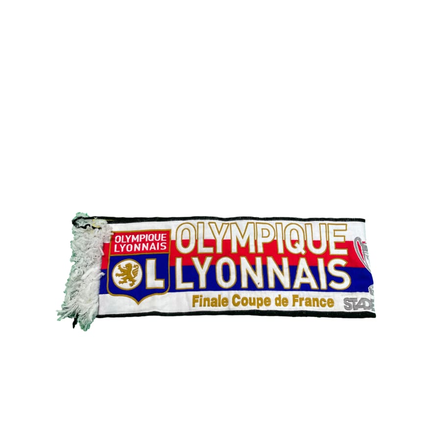 Echarpe de football vintage Coupe de France Olympique Lyonnais - Quevilly - Officiel - Coupe de France