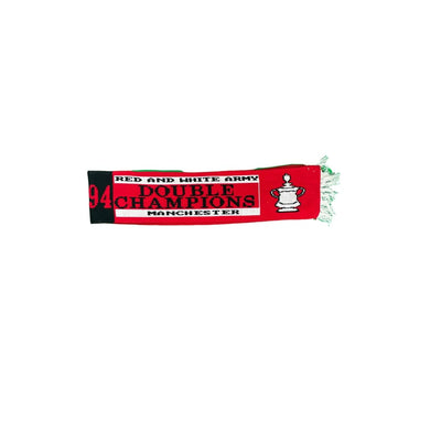 Echarpe de football vintage Manchester United saison 1993 - 1994 - Produit supporter - Manchester United