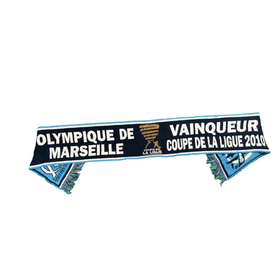Echarpe de football vintage Olympique Marseille Coupe Ligue saison 2009 - 2010 - la