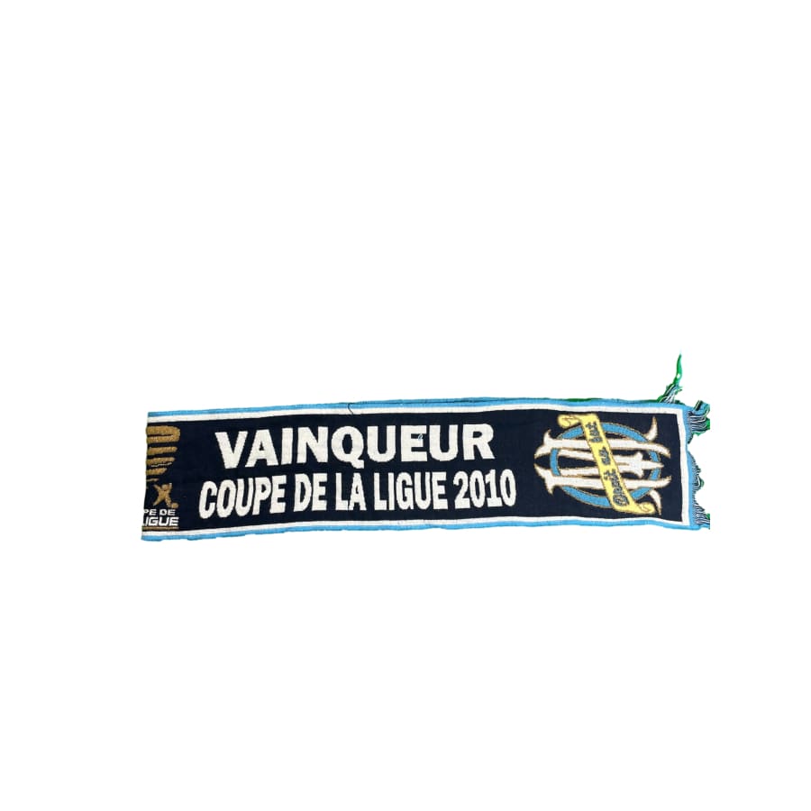 Echarpe de football vintage Olympique Marseille Coupe Ligue saison 2009 - 2010 - la