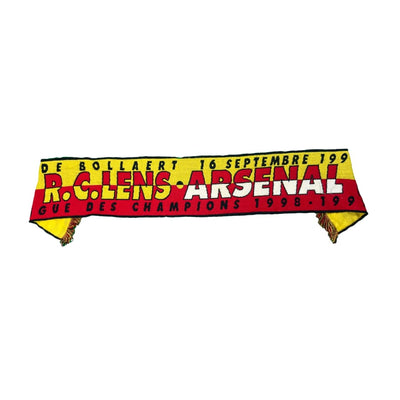 Echarpe de football vintage RC Lens - Arsenal saison 1998-1999 - Produit supporter - RC Lens