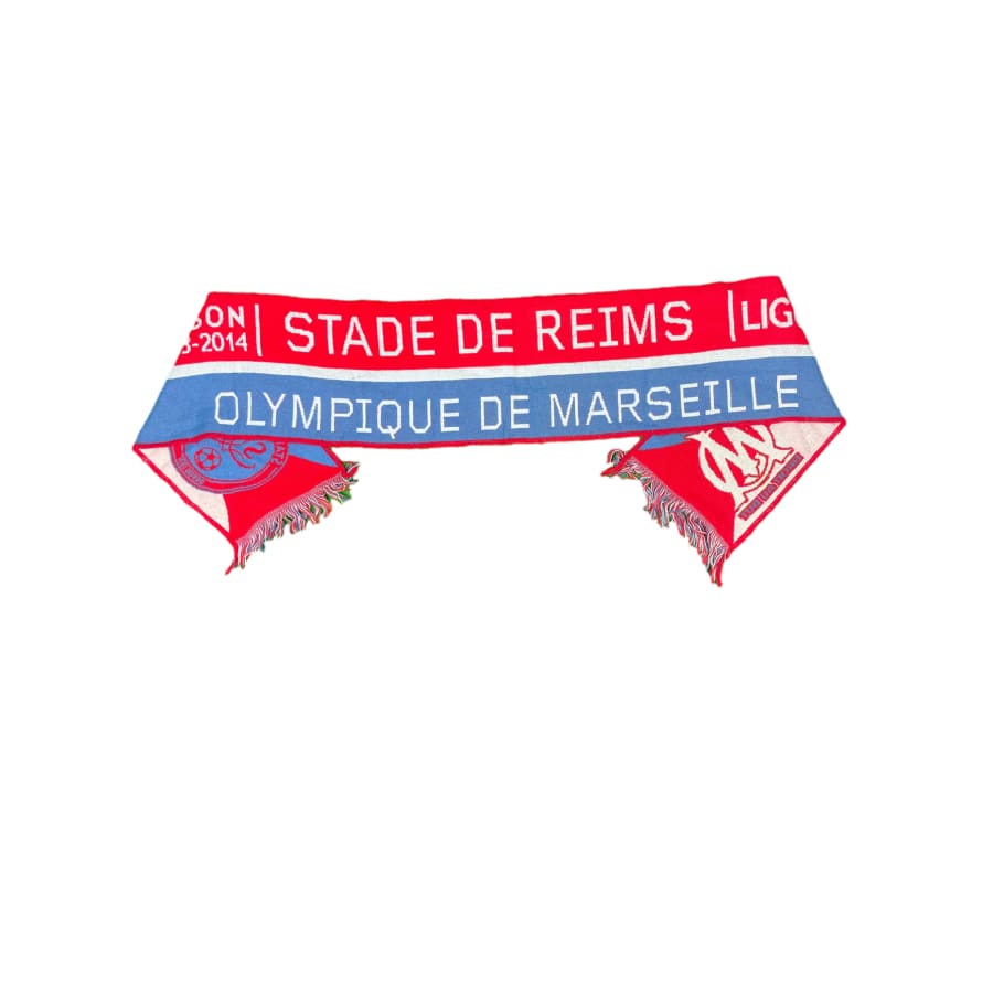 Echarpe de football vintage Reims - Marseille saison 2013-2014 - Officiel - Stade de Reims