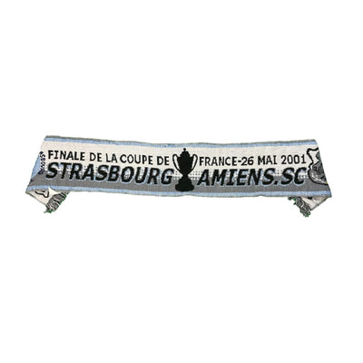 Echarpe de football vintage Strasbourg-Amiens SC Coupe de France saison 2000-2001 - Coupe de France - Amiens