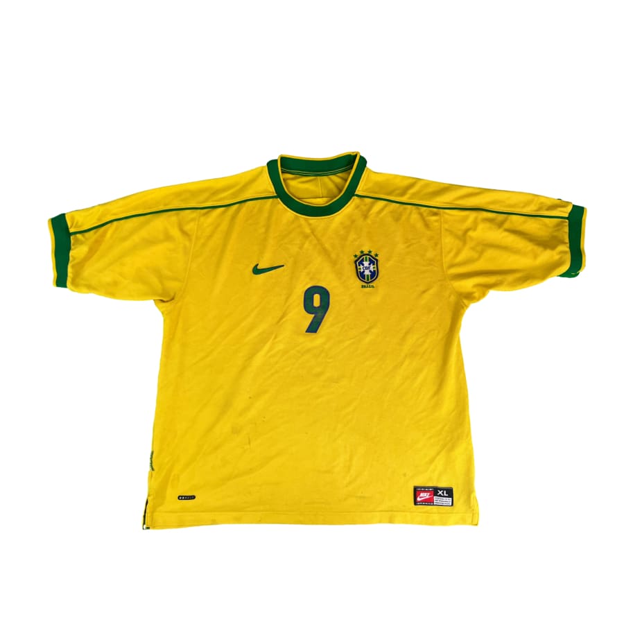 Maillot collector Brésil domicile #9 Ronaldo saison 1998-1999 - Nike - Brésil