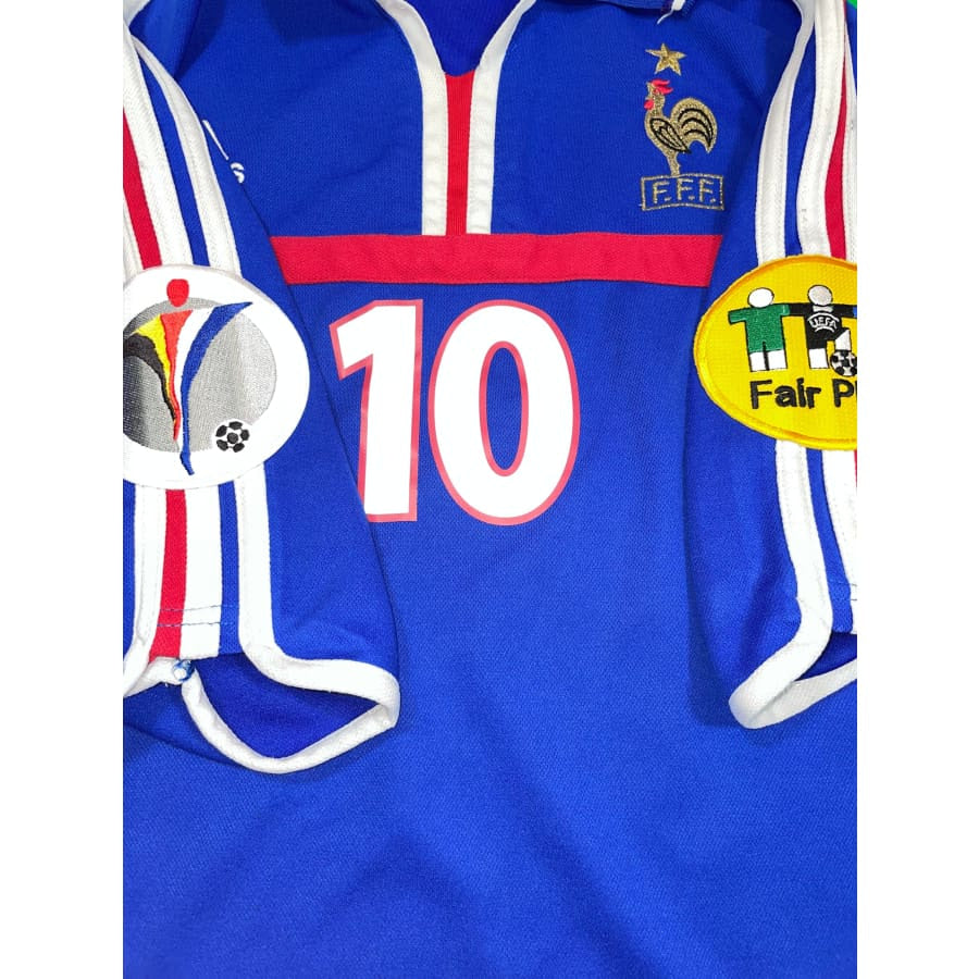 Maillot De Foot Retro Equipe De France N 10 Zidane 2000 2001