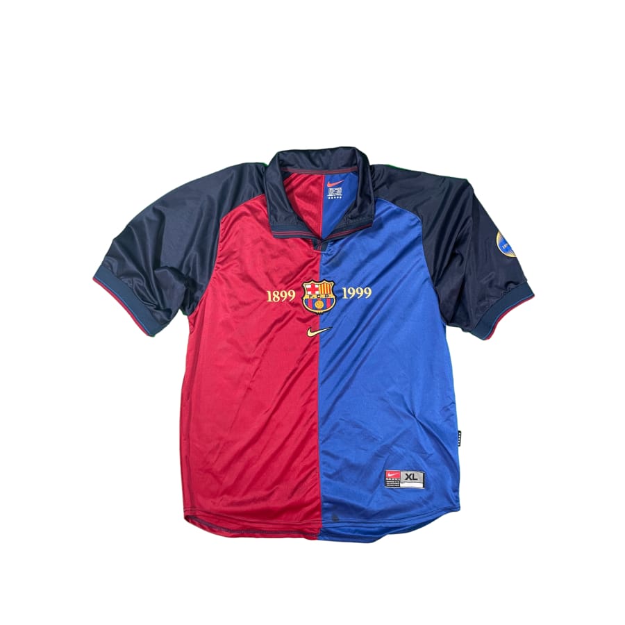 Maillot Vintage FC Barcelone Domicile Années 80, Homme M, Manches Longues