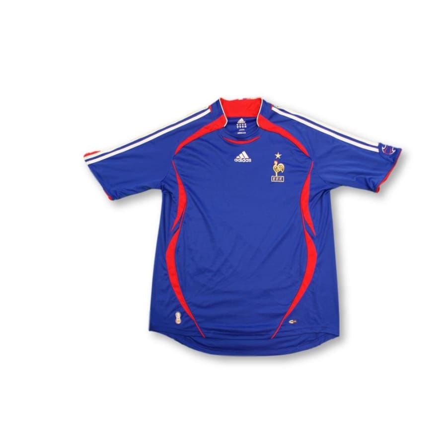 Maillot de football vintage domicile Equipe de France 2006-2007 - Adidas - Equipe de France