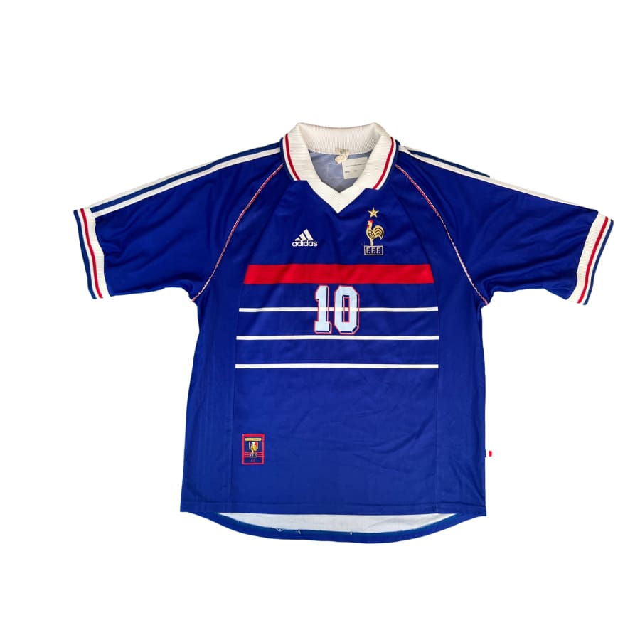 Maillot domicile collector Equipe de France #10 Zidane saison 1998-1999 - Adidas - Equipe de France