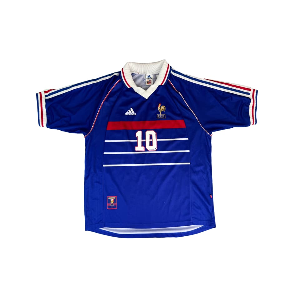 Maillot domicile collector Equipe de France #10 Zidane saison 1998-1999 - Adidas - Equipe de France