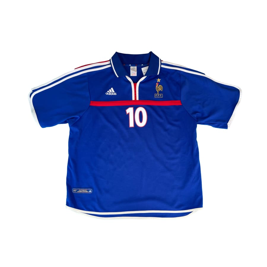Maillot domicile collector Equipe de France #10 Zidane saison 2000-2001 - Adidas - Equipe de France