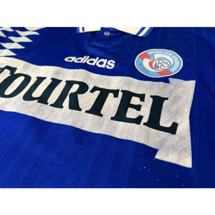 Maillot Gardien Racing Club De Strasbourg (RCSA), Saison 1995-1996, Adidas, Taille L - Maillot De Foot Collector