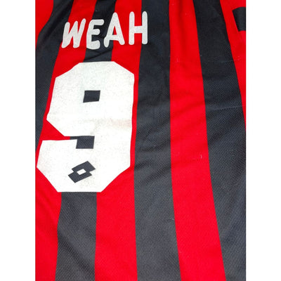 Maillot domicile vintage AC Milan domicile #9 Weah saison 1996-1997 - Lotto - Milan AC