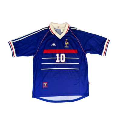 Maillot domicile vintage Equipe de France #10 Zidane saison 1998-1999 - Adidas - Equipe de France