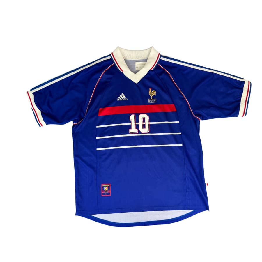 Maillot domicile vintage équipe de France #10 Zidane saison 1998-1999 - Adidas - Equipe de France
