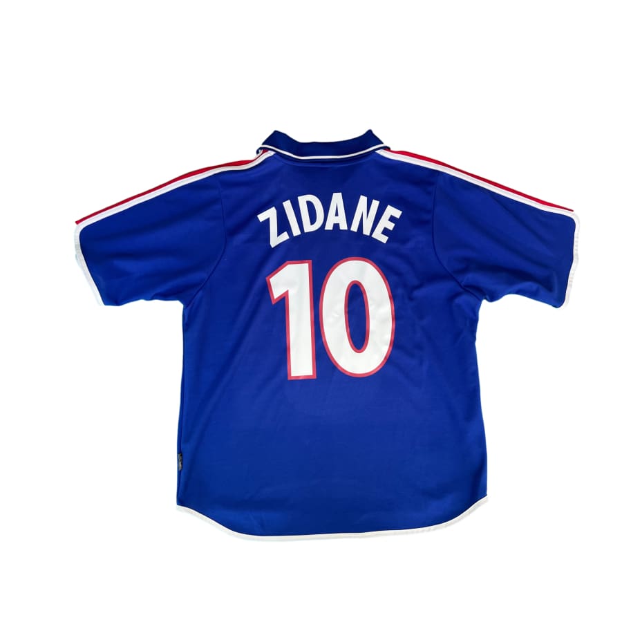Maillot domicile vintage Equipe de France #10 Zidane saison 2000-2001 - Adidas - Equipe de France