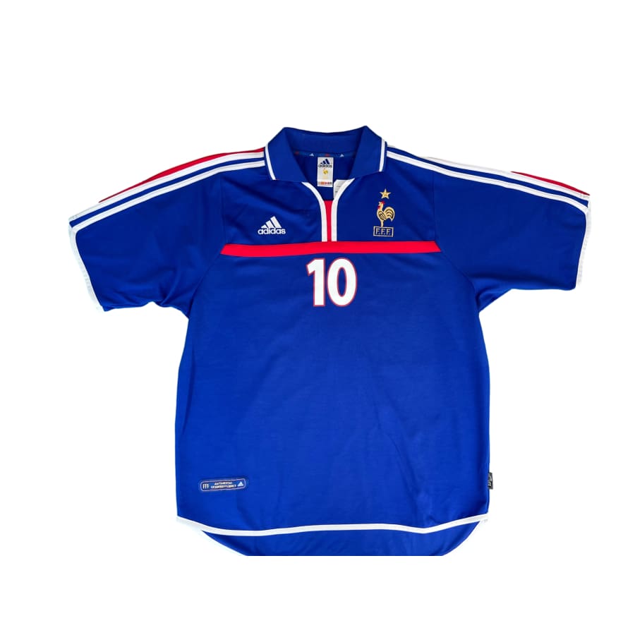 Maillot domicile vintage Equipe de France #10 Zidane saison 2000-2001 - Adidas - Equipe de France