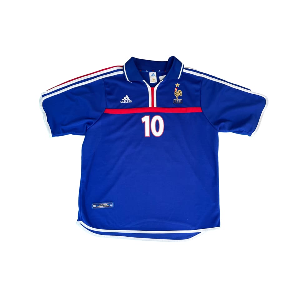 Maillot domicile vintage Equipe de France #10 Zidane saison 2000-2001 - Adidas - Equipe de France