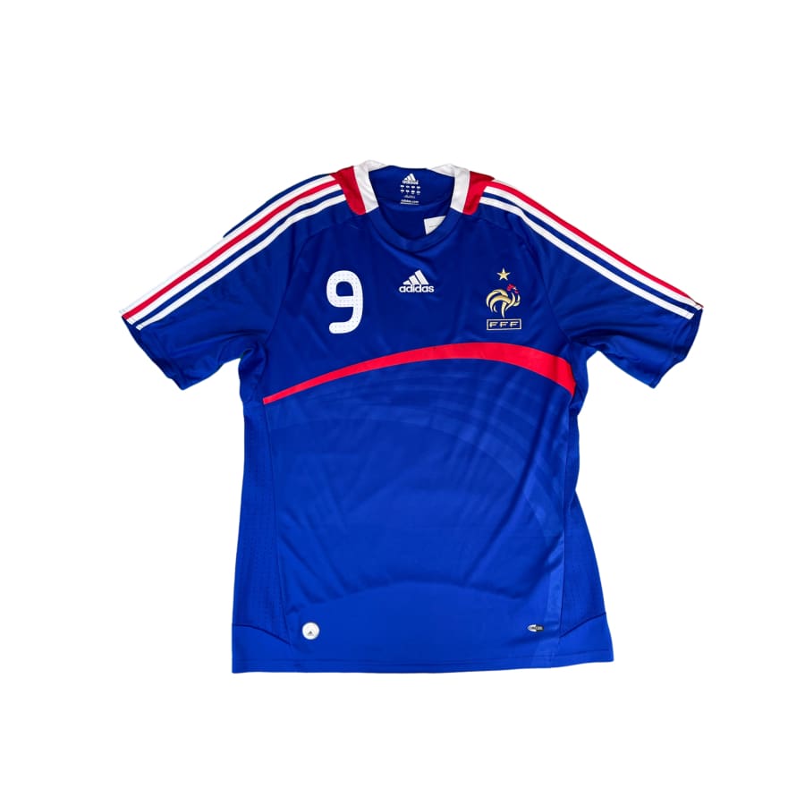 Maillot domicile vintage équipe de France #9 Benzema saison 2008-2009 - Adidas - Equipe de France