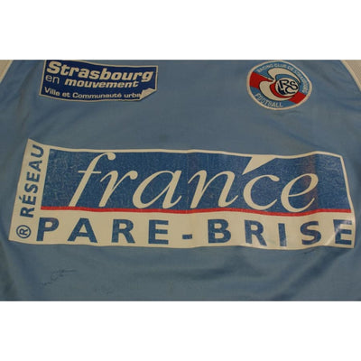 Maillot foot rétro RC Strasbourg domicile N°9 BRUNSTEIN dédicacé années 2000 - Hummel - RC Strasbourg Alsace
