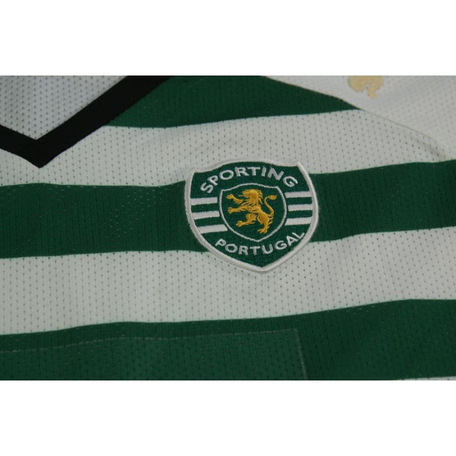 Maillot foot vintage Sporting Portugal domicile N°10 BURGLIN années 2000 - Puma - Sporting Clube de Portugal