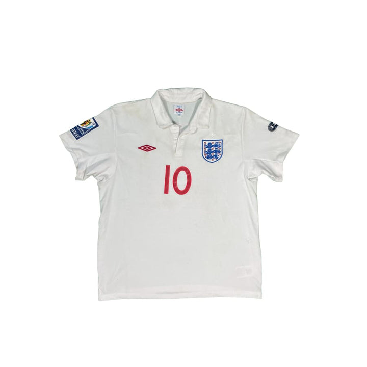 Maillot football vintage Angleterre #10 Rooney domicile saison 2010-2011