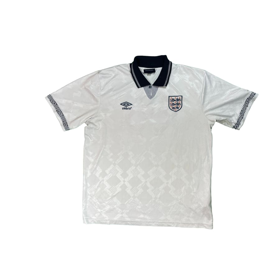 Maillot football vintage Angleterre #19 domicile saison 1990-1991 - Umbro - Angleterre