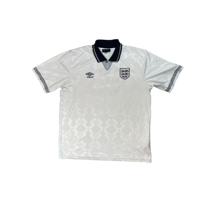 Maillot football vintage Angleterre #19 domicile saison 1990-1991 - Umbro - Angleterre