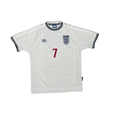 Maillot football vintage Angleterre #7 Beckham domicile saison - Umbro - Angleterre