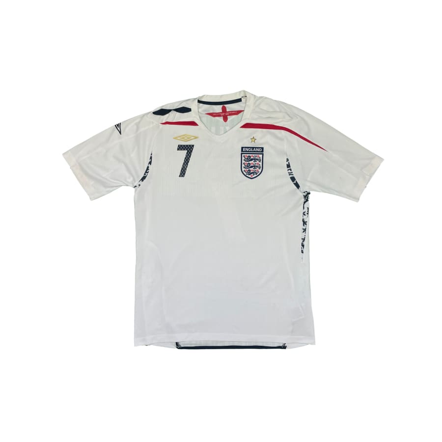 Maillot football vintage Angleterre domicile #7 Beckham saison - Umbro - Angleterre