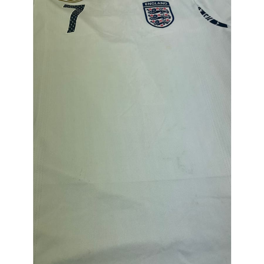 Maillot football vintage Angleterre domicile #7 Beckham saison - Umbro - Angleterre