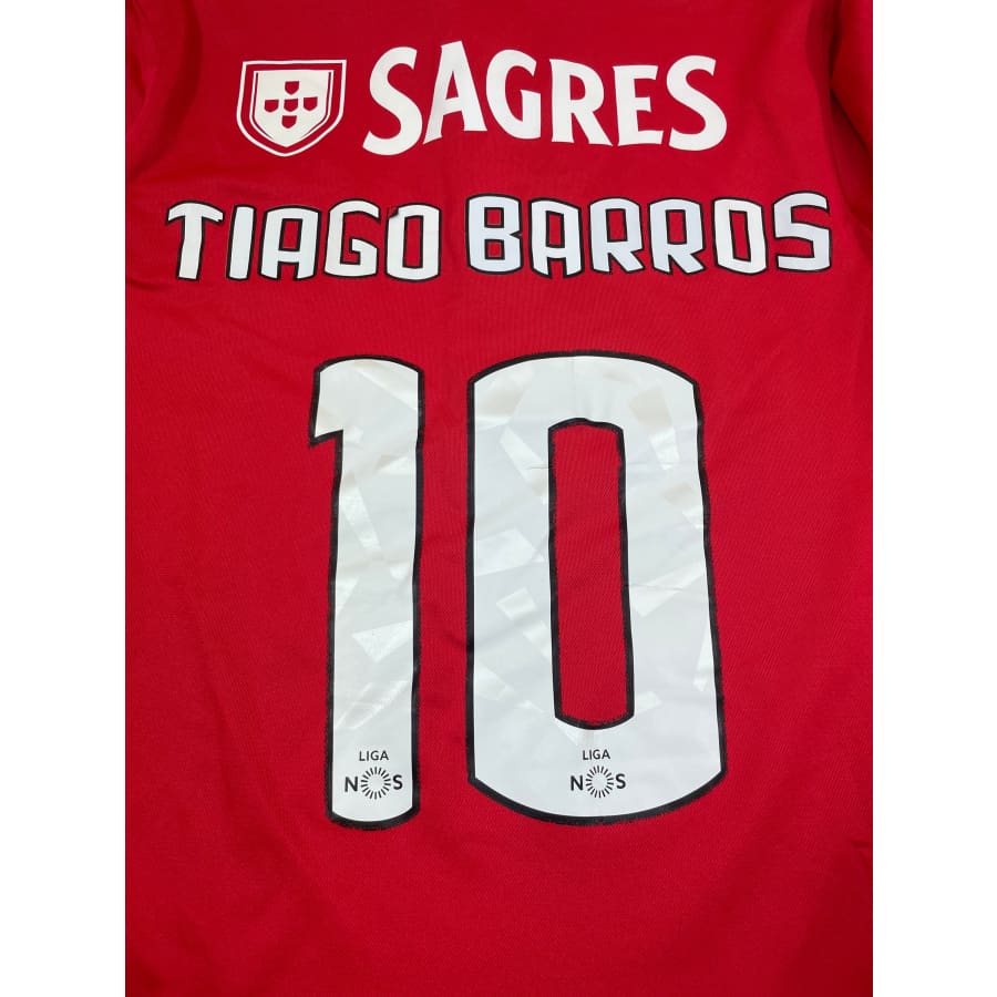 Maillot football vintage Benfica Lisbonne domicile #10 Thiago Barros saison - Adidas - Benfica Lisbonne