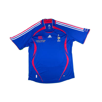 Maillot football vintage domicile Equipe de France #10 Pietras saison 2006-2007 - Adidas - Equipe de France