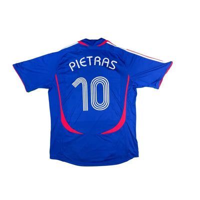 Maillot football vintage domicile Equipe de France #10 Pietras saison 2006-2007 - Adidas - Equipe de France