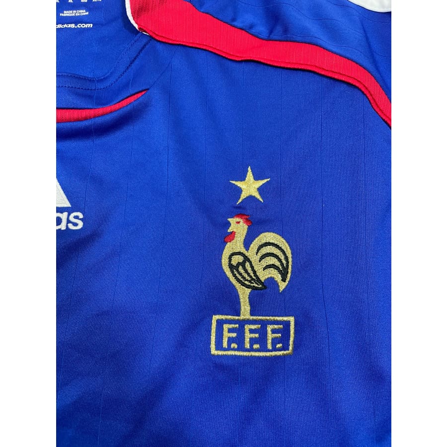 Maillot football vintage domicile Equipe de France #10 Pietras saison 2006-2007 - Adidas - Equipe de France
