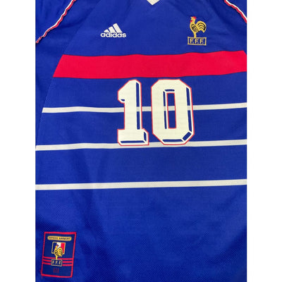 Maillot football vintage domicile Equipe de France #10 Zidane saison 1998-1999 - Adidas - Equipe de France