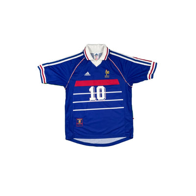 Maillot football vintage domicile Equipe de France #10 Zidane saison 1998-1999 - Adidas - Equipe de France